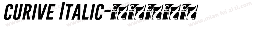 curive Italic字体转换